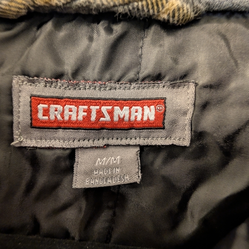 Craftsman Men's Gray and Tan Plaid Shirt Jacket - Picture 3 of 9
